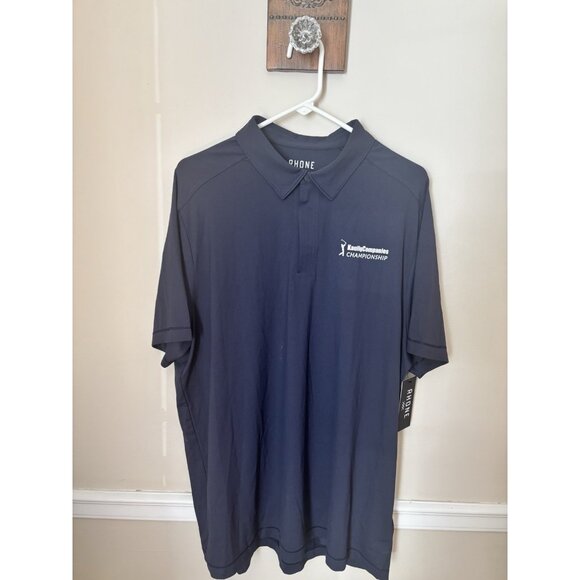 NWT Rhone Mens Size XL Momentum Tech Golf Polo Shirt True Navy Kaulig Companies - Picture 1 of 7